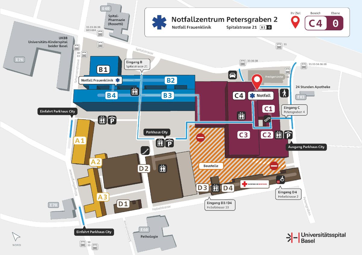 Site plan of the Emergency Center at the USB