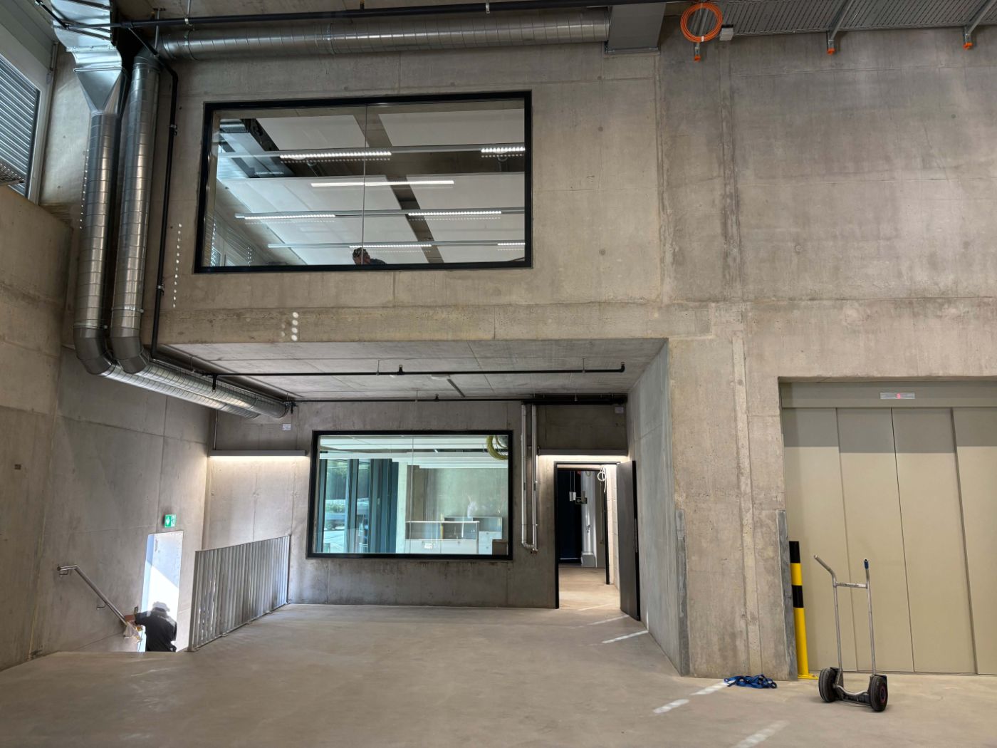 Blick in Richtung Büros