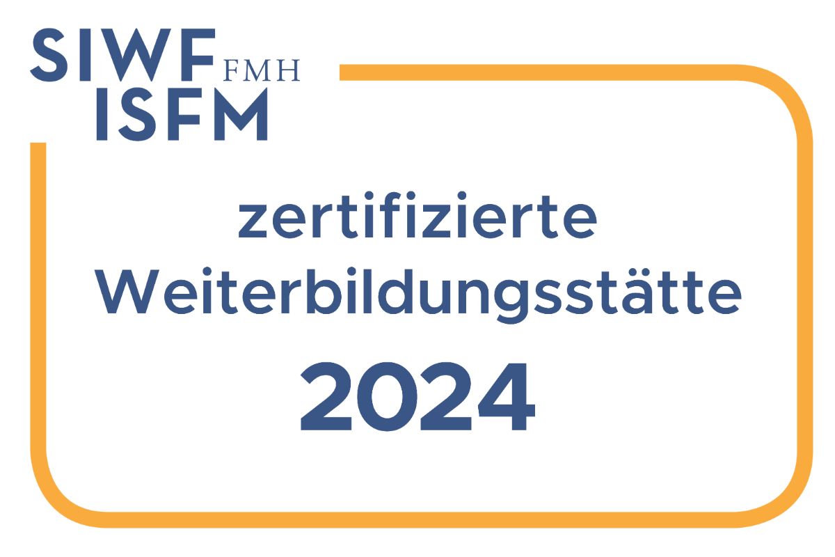 Logo SIWF/ISFM FMH zertifizierte Weiterbildungsstätte 2023