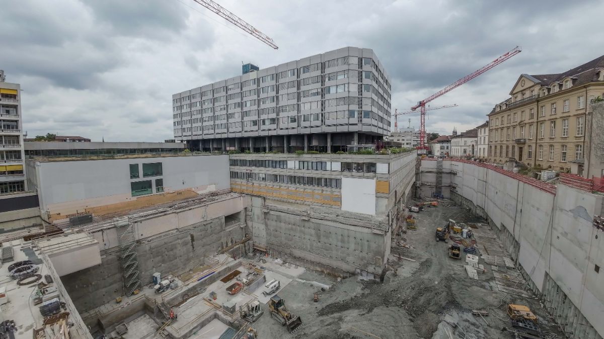 Blick in die Baugrube im September 2025