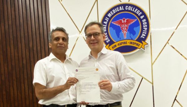Prof. Andreas Müller erhält eine Honorarprofessur vom Bharath Institute of Higher Education & Research (BIHER) am Sree Balaji Medical College & Hospital, BIHER University in Chennai/Indien.