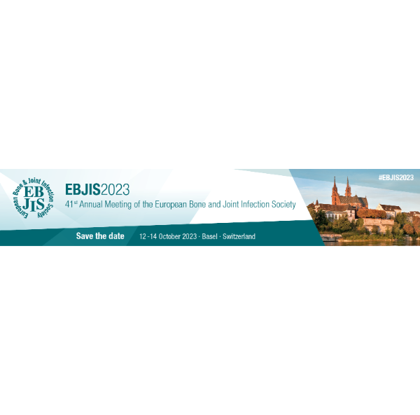 Save the date: Wir freuen uns, dass der 41. jährliche Kongress der European Bone & Joint Infection Society (EBJIS) vom 12.-14. Oktober 2023 im Messezentrum Basel.  