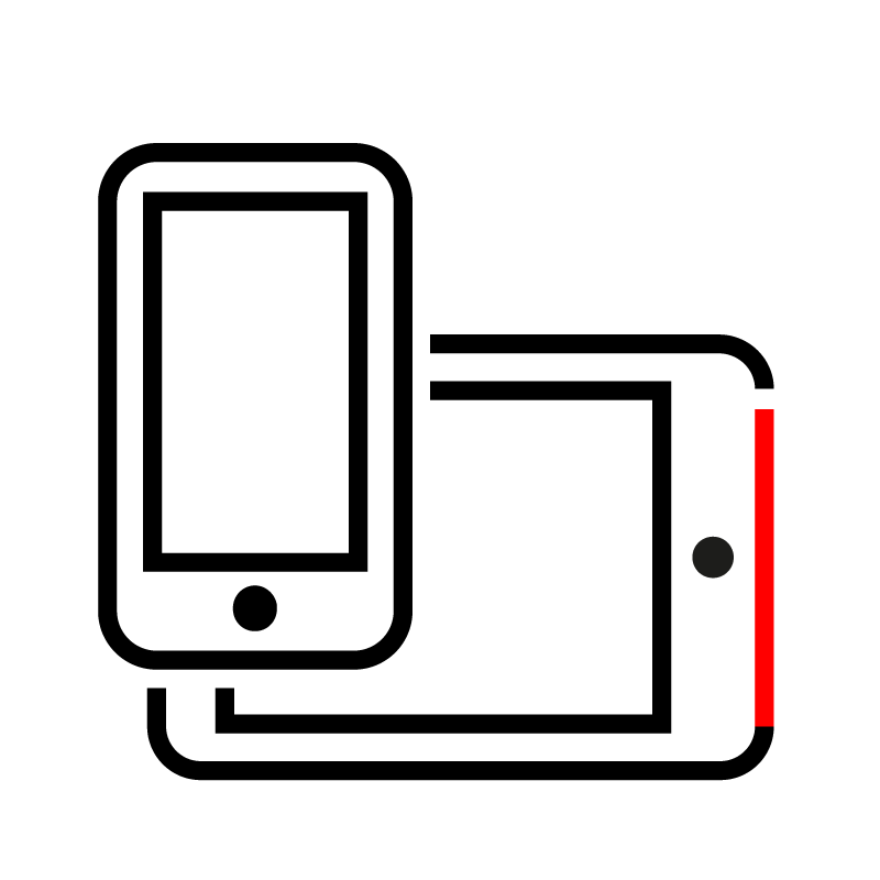 USB Icon Handy und Tablet